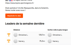 L'ASSUN est aussi sur STRAVA